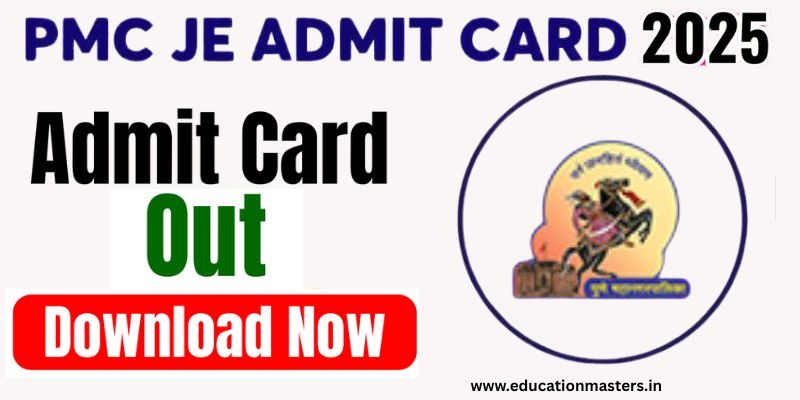 PMC JE (Civil) Admit Card 2025 out
